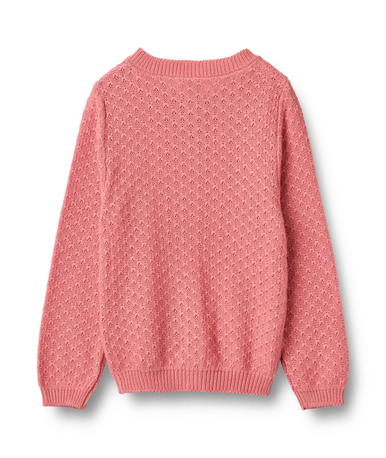 Wheat Knit Cardigan Magnella soft pink